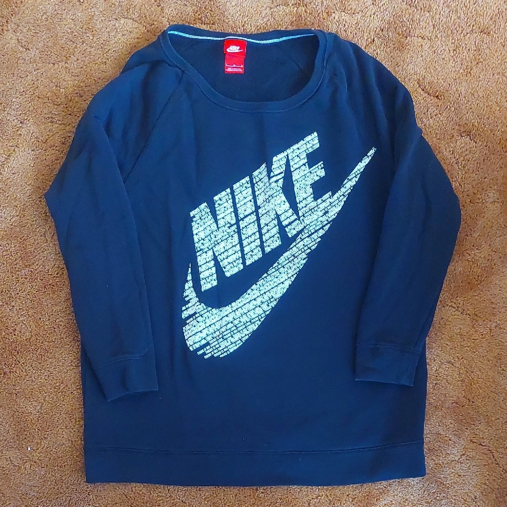 Nike Black Crewneck Sweatshirt with Logo